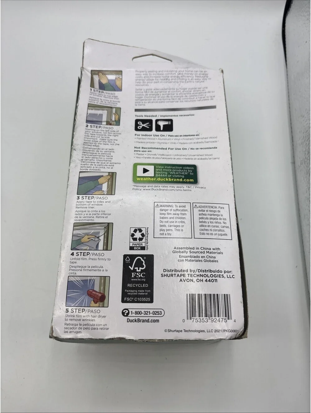 Duck Indoor Rolled Window Insulation Kit, 62 In x 420 In